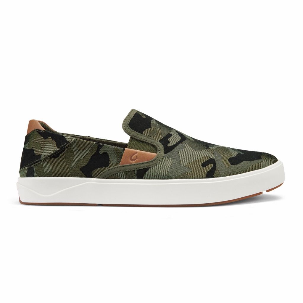 Olukai Men's Lae ahi Pai Slip On Shoe - Husk / Ke Au Camo US540-378